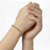 Pulsera de Piedra Natural Óvalos Citrina