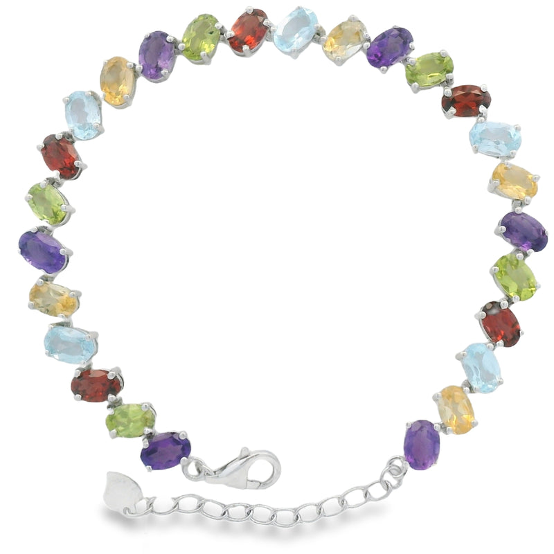 Pulsera de Piedra Natural Ovalos Amatista