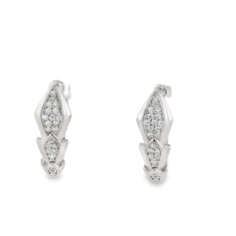 Arracada de Plata con Circonia Negro