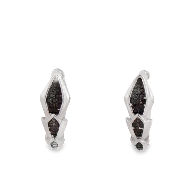 Arracada de Plata con Circonia Negro