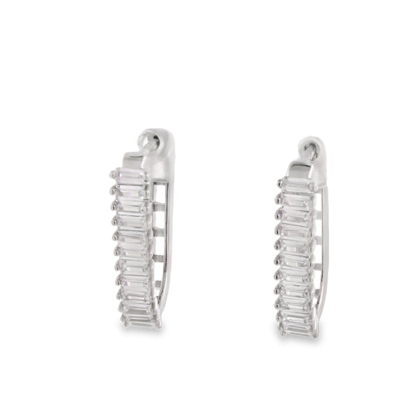 Arracada de Circonia Larga Blanco