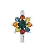 Anillo de Flor Zafiro Multicolor