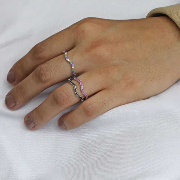 Churumbela Ondeada de Circonia Multicolor / #5