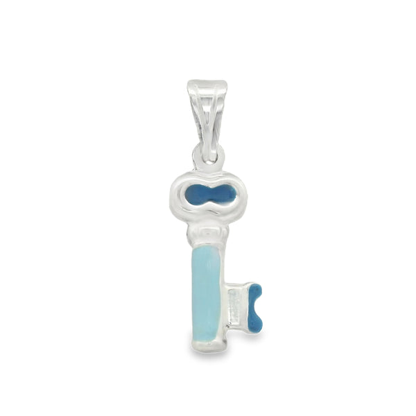 Dije para Pulsera y Collar de Llave Azul