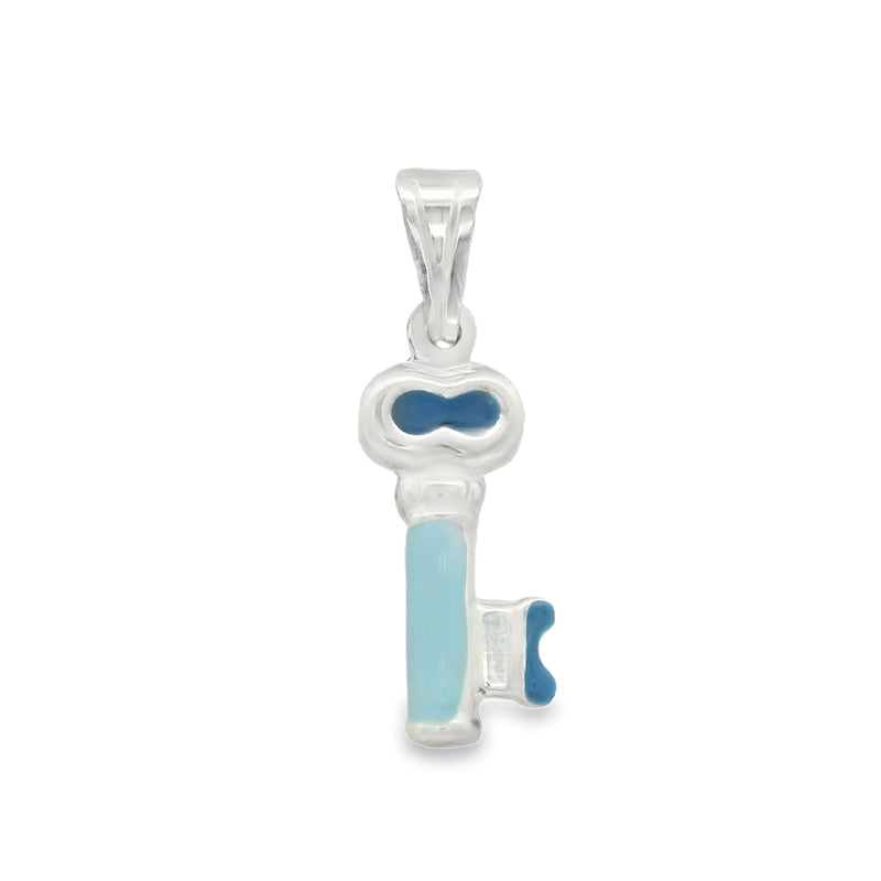 Dije para Pulsera y Collar de Llave Azul