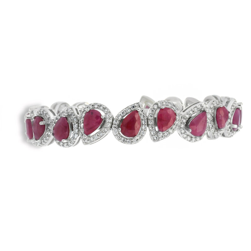 Brazalete de Gota con Piedra Natural y Circonia