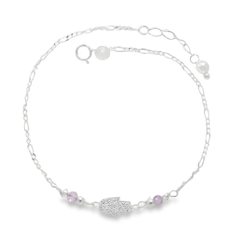 Pulsera con Mano de Fátima de Plata