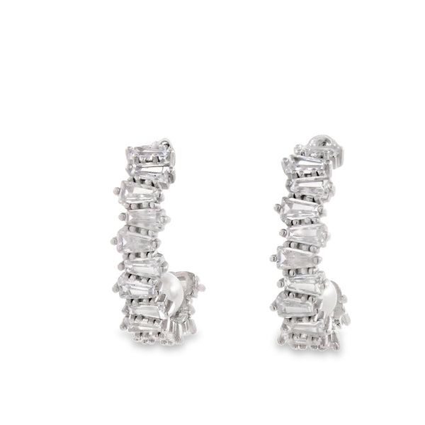 Arete Largo de Circonia con Perla