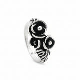 Anillo Pavonado Con Flores