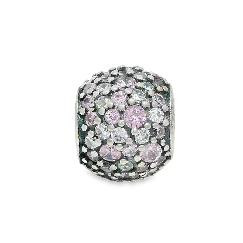 Charm con Circonias Rosa