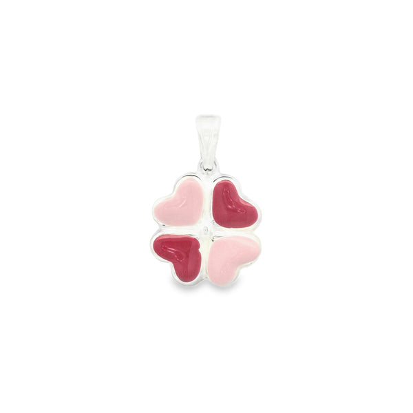 Dije para Pulsera y Collar de Trebol Rosa