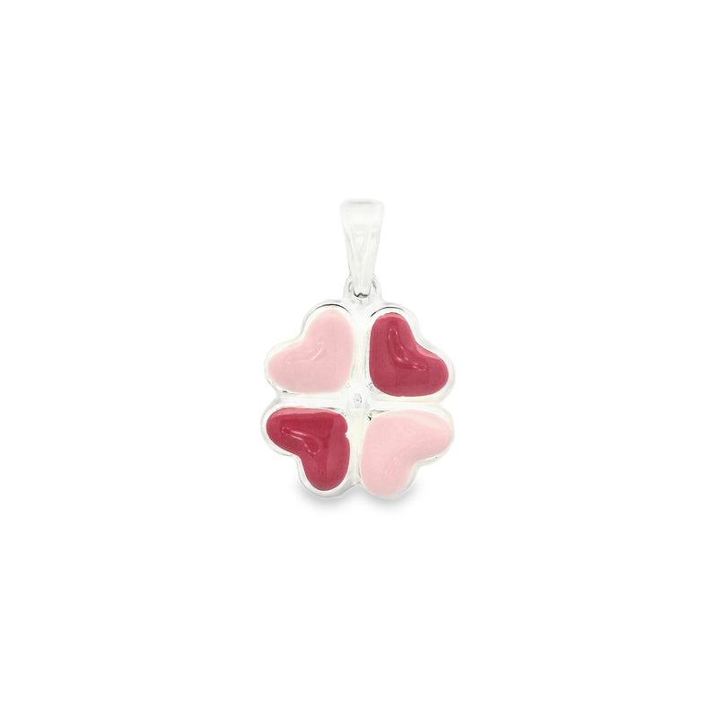 Dije para Pulsera y Collar de Trebol Rosa