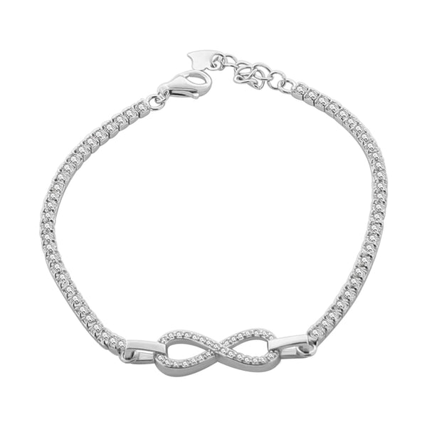 Pulsera Con Dije De Infinito Plata con circonia