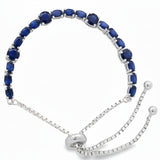 Pulsera Ajustable De Piedras Preciosas Zafiro