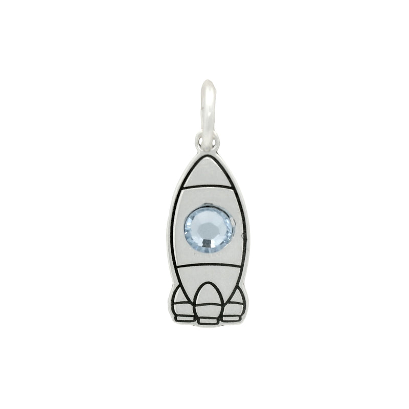 Dije de Nave Espacial de Plata