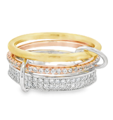 Anillo Unified con Chapa de Oro y Chapa de Oro Rosado