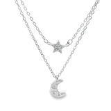 Collar con Estrella y Luna de Circonia