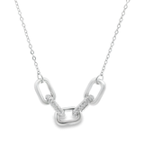 Collar con Eslabón de Circonia