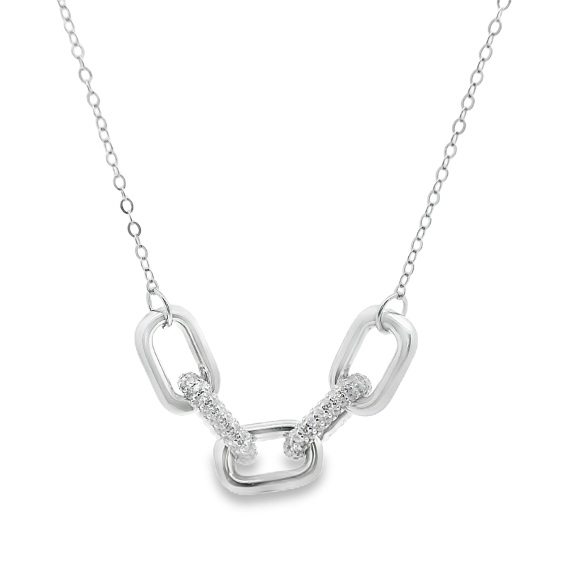 Collar con Eslabón de Circonia
