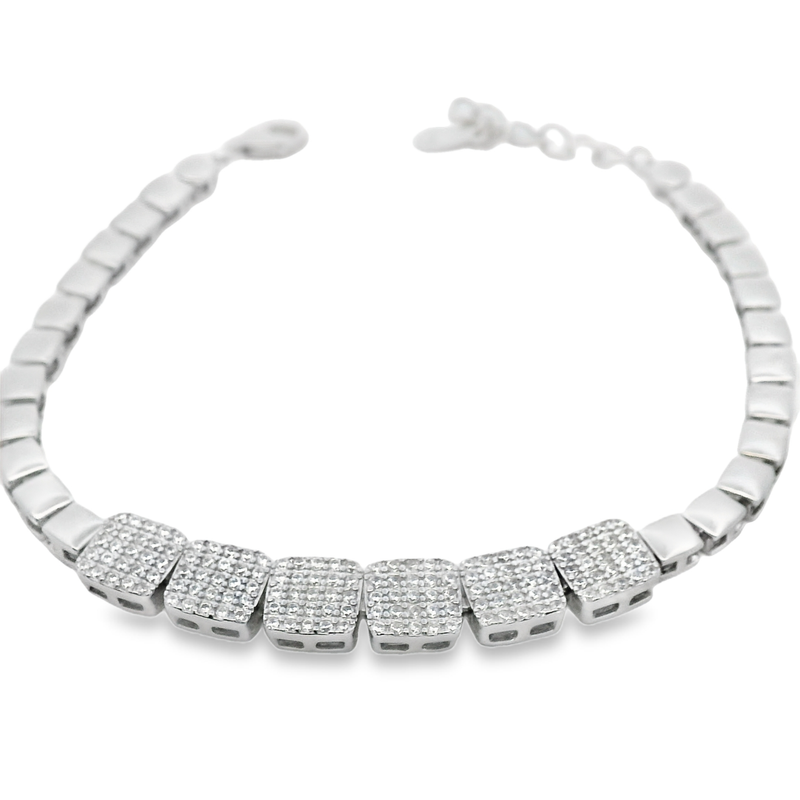 Pulsera Circonia de Cuadros