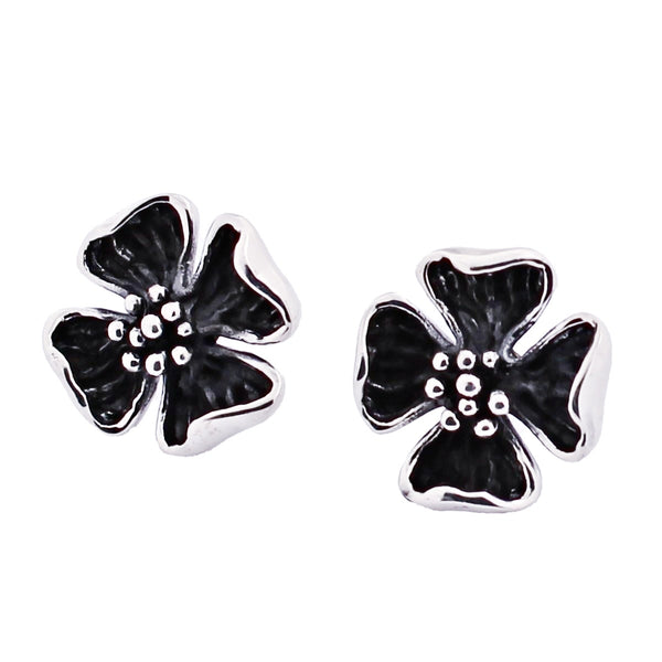 Aretes De Flor Oxidada