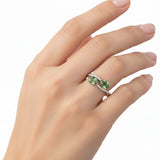 Anillo Gota De Jade Esmeralda Piedras Preciosas