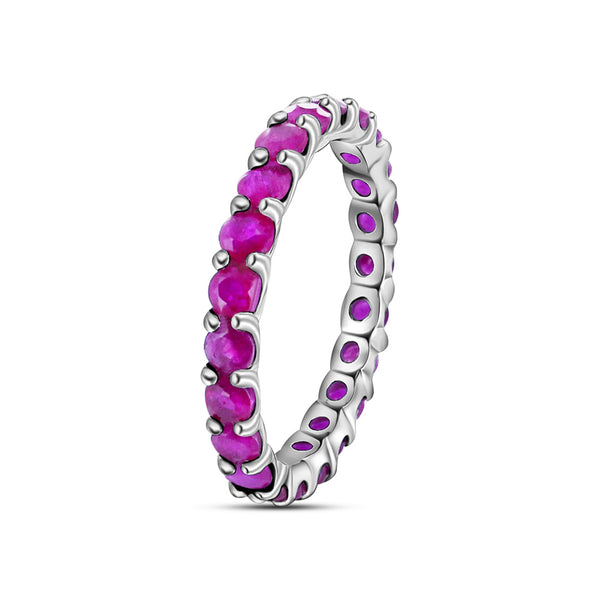 Anillo Churumbela De Plata Con Rubí #6 / Rubí