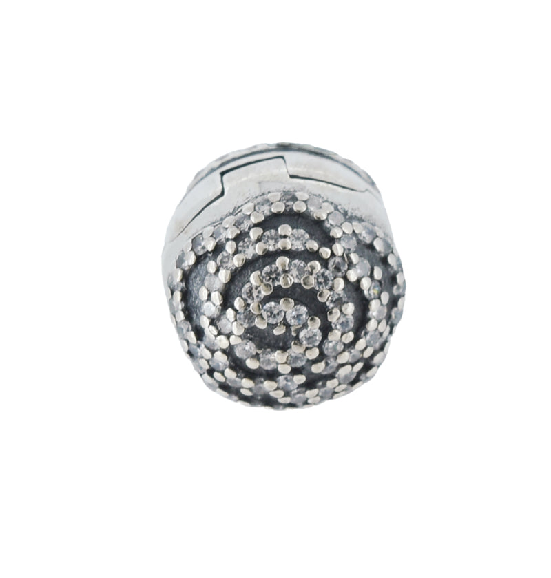 Dije De Esfera Con Rosa Para Pulsera