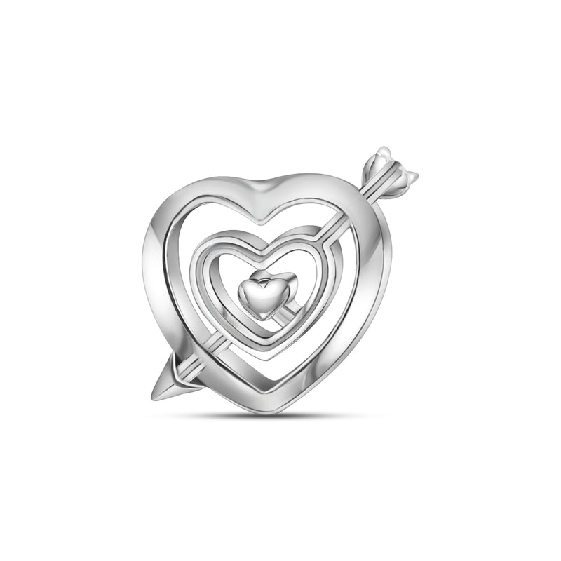 Dije De Corazón Flechado Para Pulsera