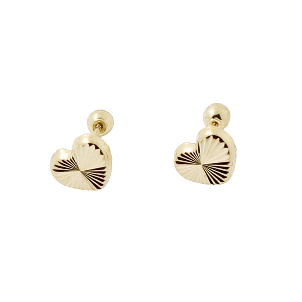 Aretes De Oro En Forma De Corazón