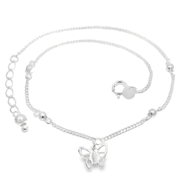 Tobillera con Mariposa de Plata