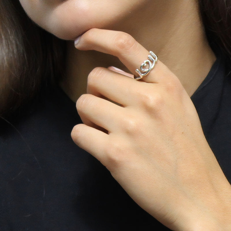 Anillo de Plata Love You