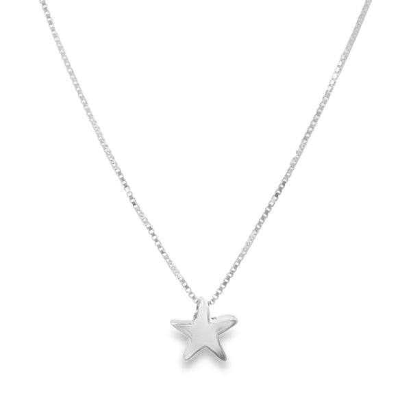 Collar Eslabón de Cubo con Dije Estrella