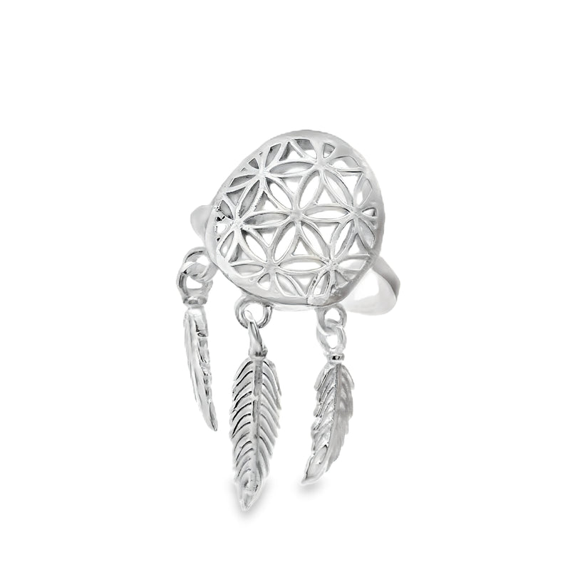 Anillo De Atrapasueños Plata Lisa #6