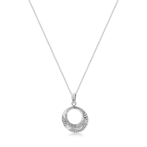 Collar De Plata Con Circonia 55 cm