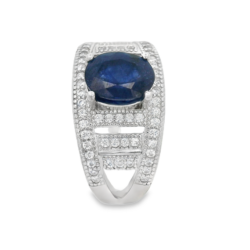 Anillo de Circonia con Piedra Natural al Centro Rubi / 6