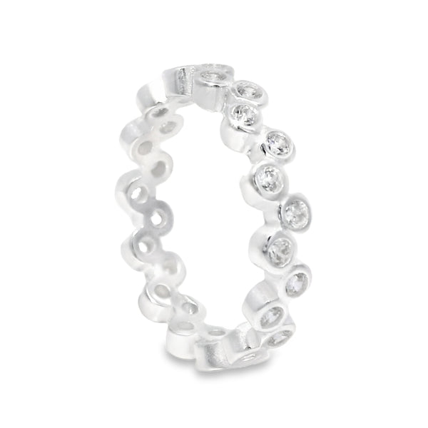 Anillo con Círculos de Circonia ZigZag 5