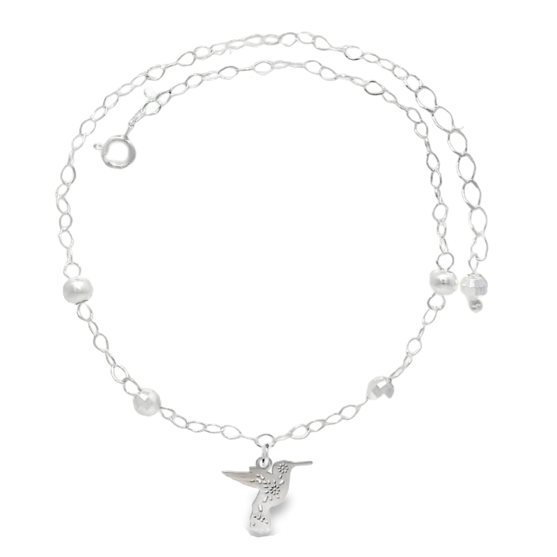 Tobillera de Plata de Colibri