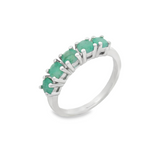 Anillo De Plata Con Esmeralda Esmeralda / #7