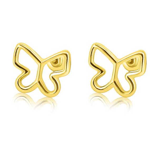 Arete Oro Mariposa Relieve