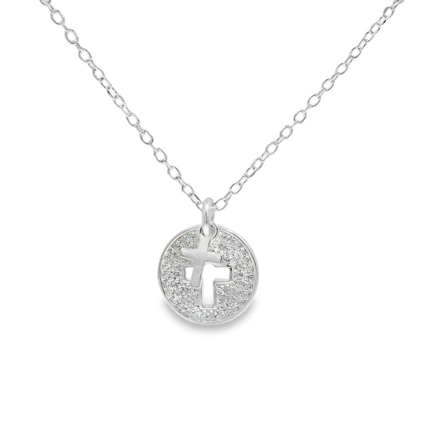 Collar de Circonia con Cruz