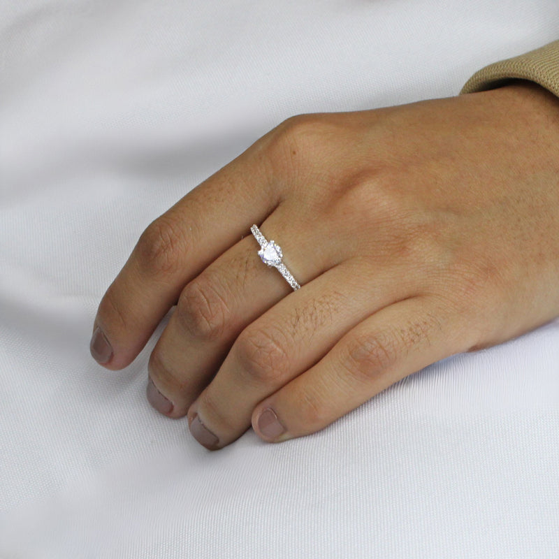 Anillo Solitario de Circonia 7