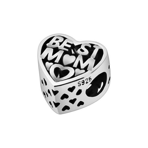 Dije Para Pulsera Corazón Para La Mejor Mamá