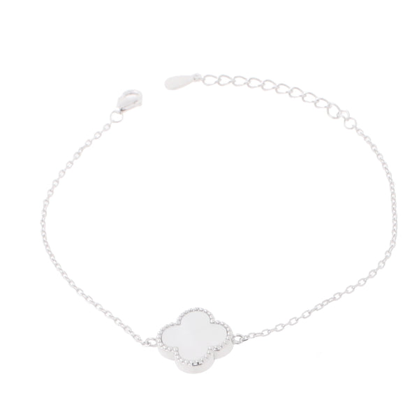 Pulsera Trébol Blanca de Circonia