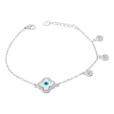 Pulsera Trébol con Ojo Turco