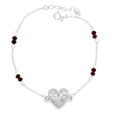 Pulsera de Corazón de Plata