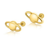 Aretes Oro Saturno