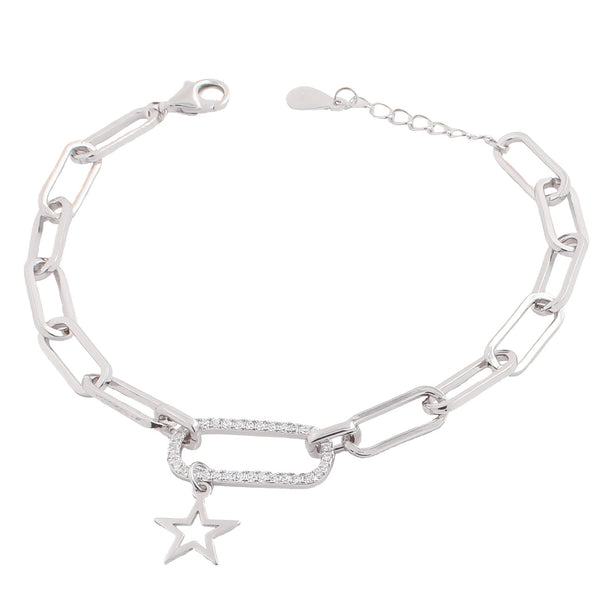 Pulsera De Circonias Con Dije de Estrella