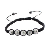 Pulsera Tejida Ajustable con Bolas de Fuego