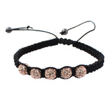 Pulsera Tejida Ajustable con Bolas de Fuego